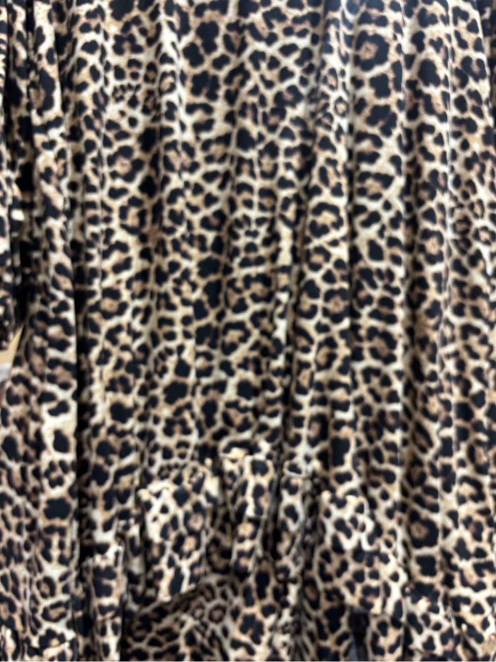 Leopard Print Swing top with skirt in Tan and Black 2 pc set - Picture 2 of 2